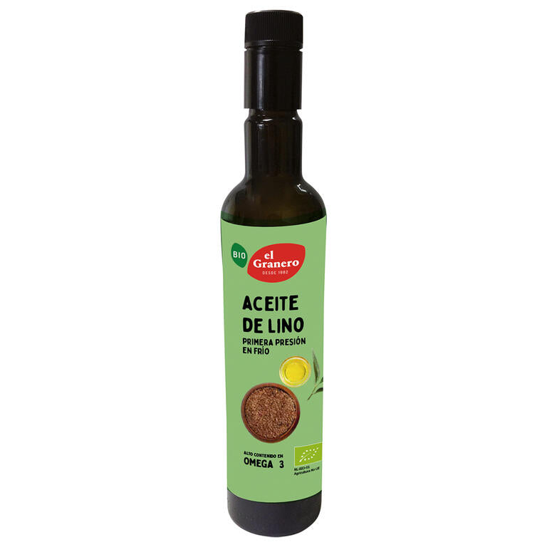 EL GRANERO -ACEITE DE LINO BIO 1ª PRESION, 500 ml