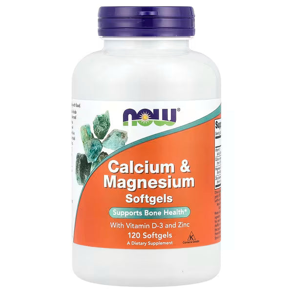 NOW FOODS - CALCIO + MAGNESIO 333mg/166mg - 120 perlas