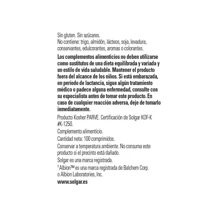 SLG - Zinc Quelado 100 Comp