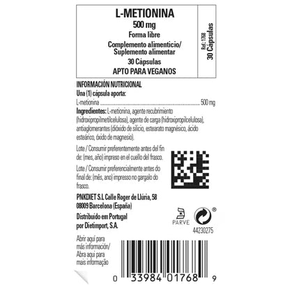 SLG L-Metionina 500mg 30caps