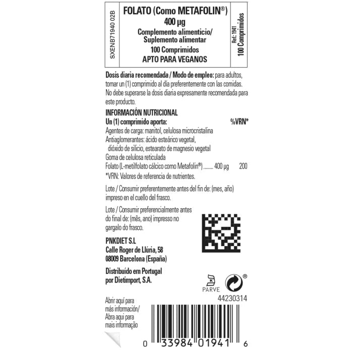 SLG - Folato 400mcg 100Comp