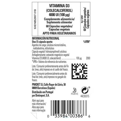 SLG-Vitamina D3 4000 UI / (100 μg) - 60 cáps