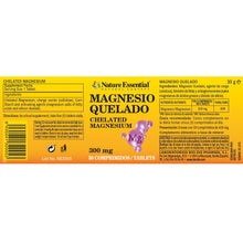 NARURE ESSENTIAL - Magnesio 300 mg. (Quelado) 50 comprimidos