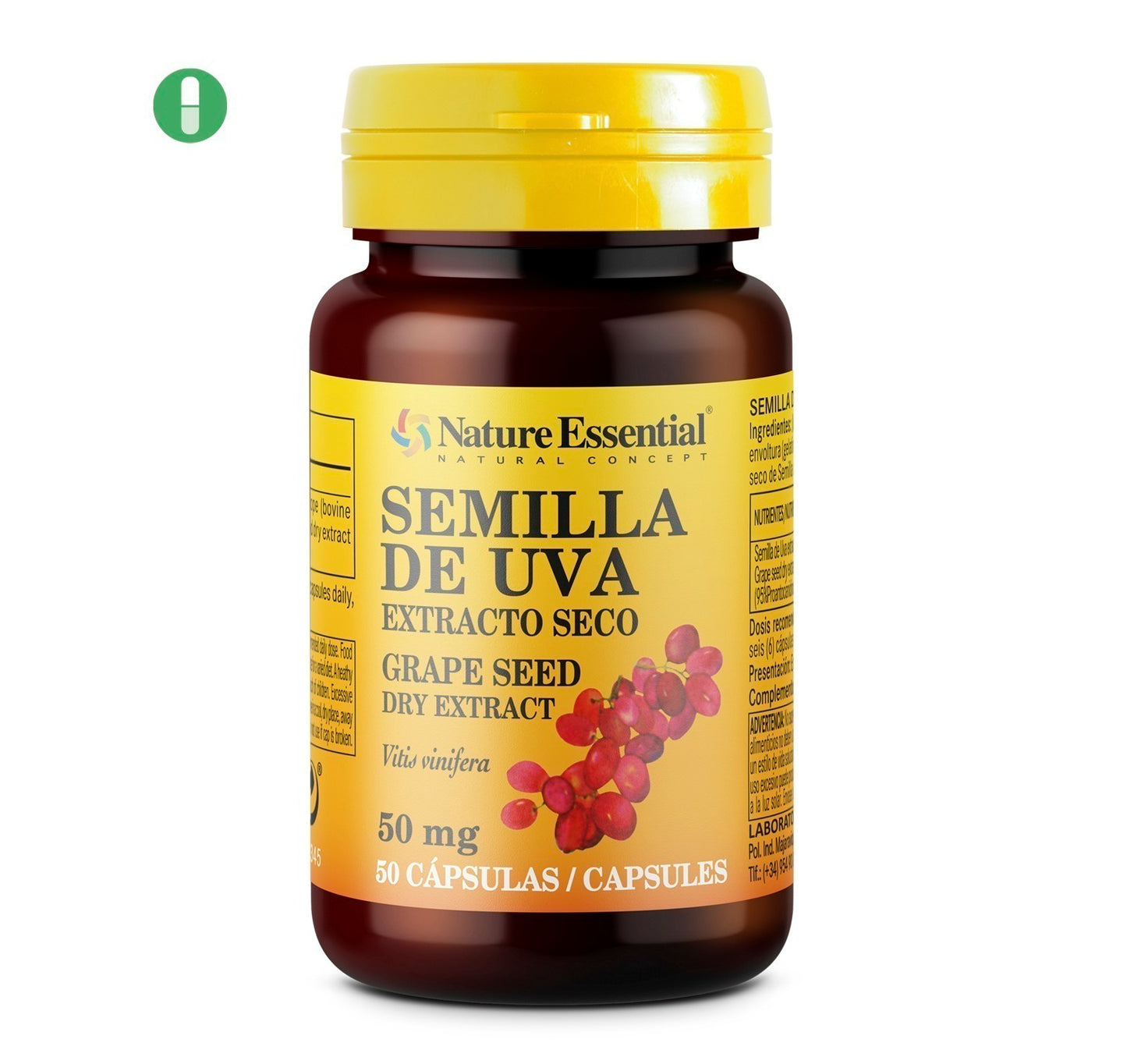 NATURE ESSENTIAL - Semilla de uva 50 mg. 50 cápsulas