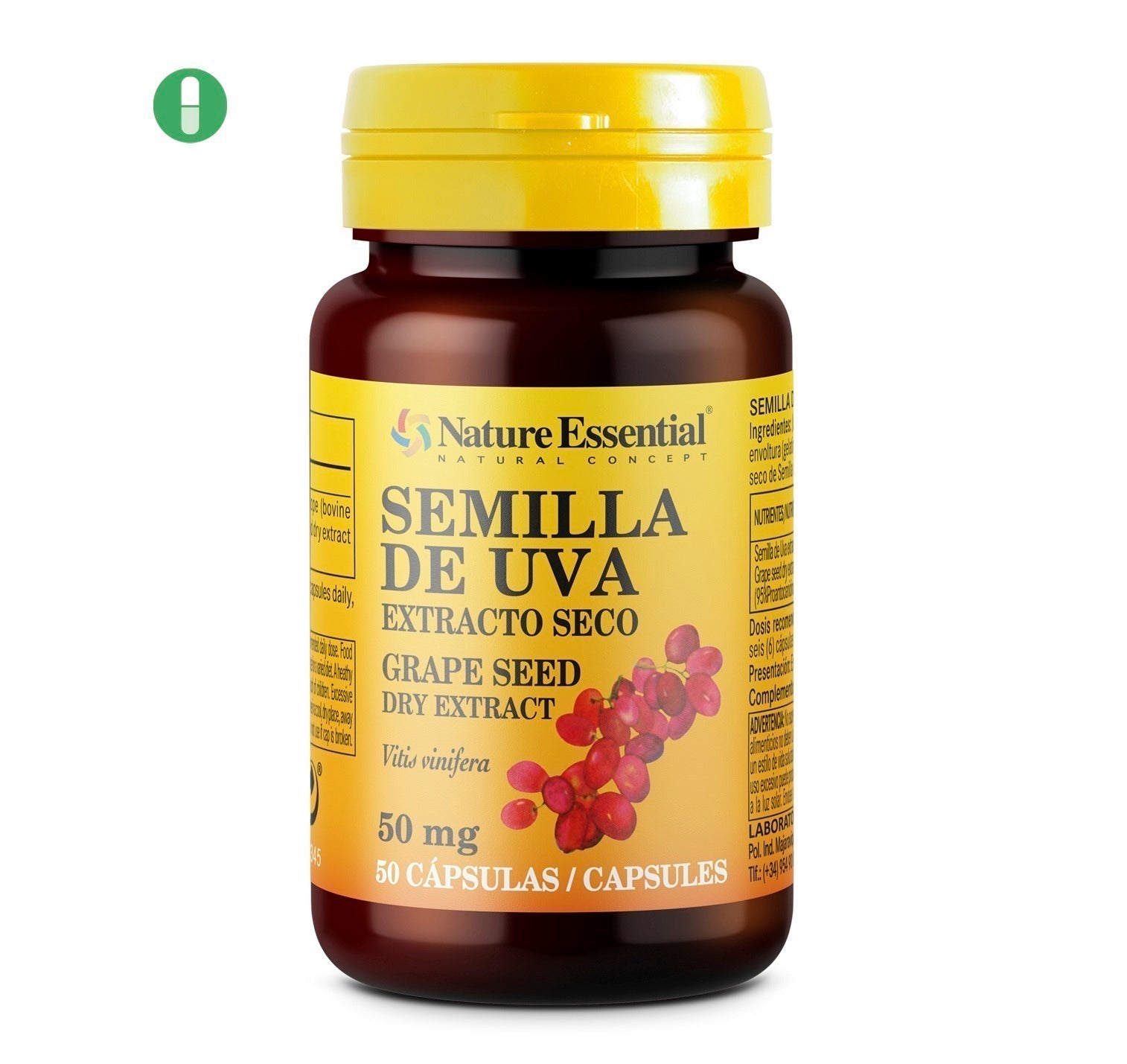 NATURE ESSENTIAL - Semilla de uva 50 mg. 50 cápsulas