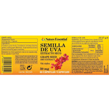 NATURE ESSENTIAL - Semilla de uva 50 mg. 50 cápsulas