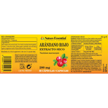 NATURE ESSENTIAL - Arandano rojo 5000 mg. 60 cápsulas