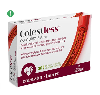 NATURE ESSENTIAL - Colestless® 2.43 mg manacolina 30 cápsulas vegetales con levadura roja, alcachofa, té verde, opuntia, olivo y Vit. B-1