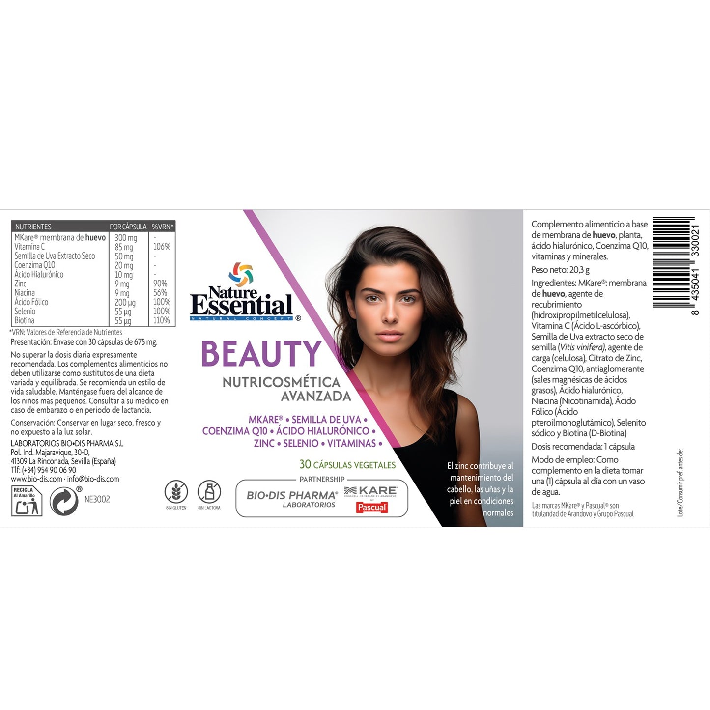 NATURE ESSENTIAL - (MKare®) Beauty nutricosmetica avanzada 30 cápsulas