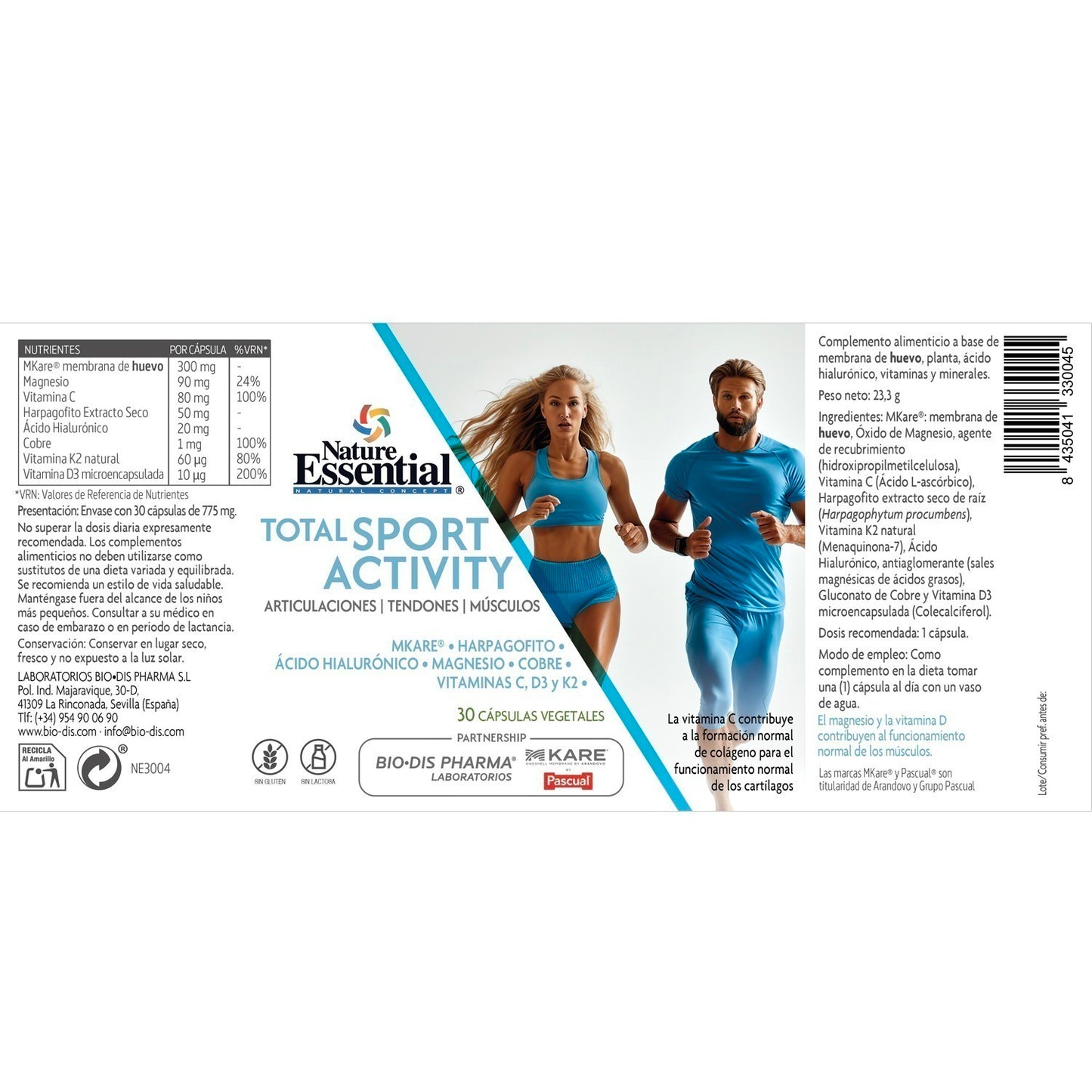 NATURE ESSENTIAL - (MKare®) Total sport activity 30 capsulas