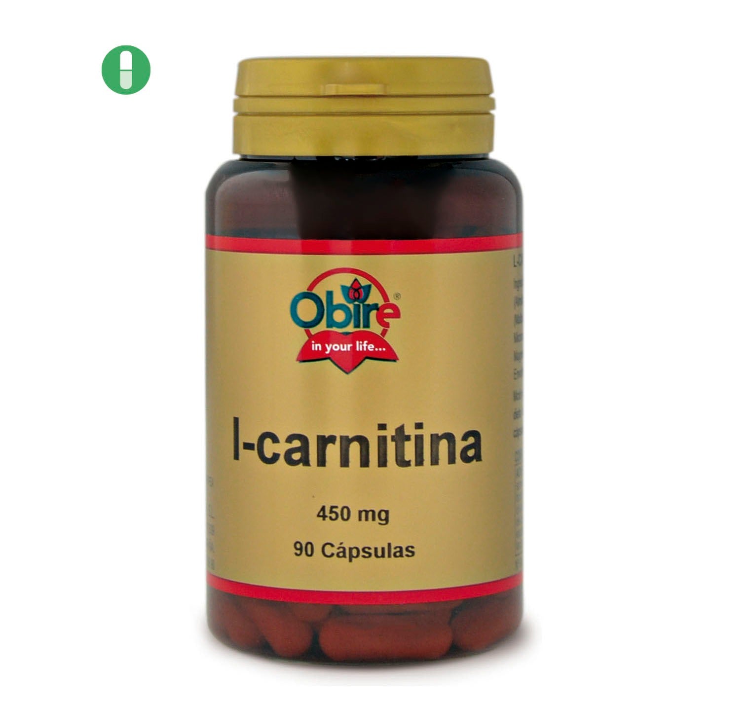 OBIRE - L-carnitina 450 mg. 90 cápsulas