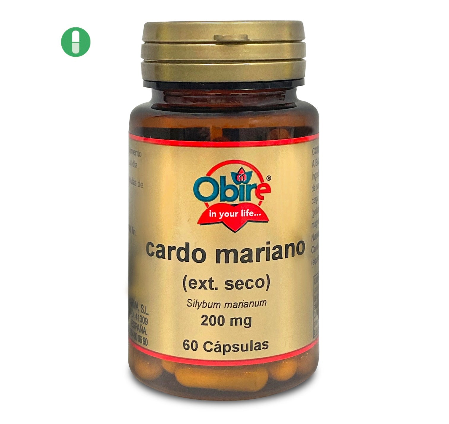 OBIRE - Cardo mariano (Extracto seco) 200 mg. 60 cápsulas