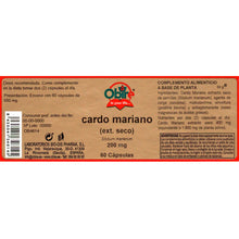 OBIRE - Cardo mariano (Extracto seco) 200 mg. 60 cápsulas