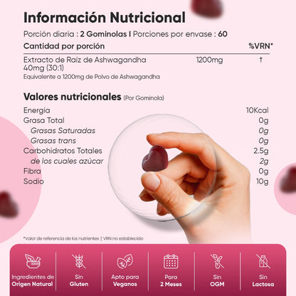 Ashwagandha 1200mg 120 Gummies