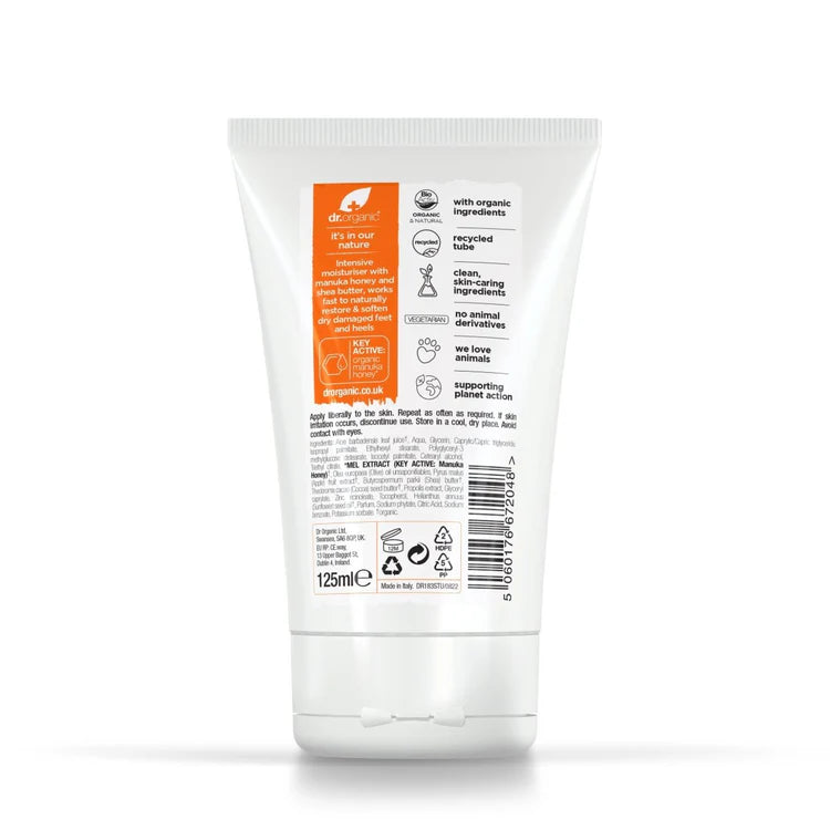 DR. ORGANIC - CREMA DE PIES Y TALONES MIEL DE ABEJA