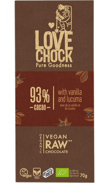 Lovechock puro ecológico 93% RAW 70g