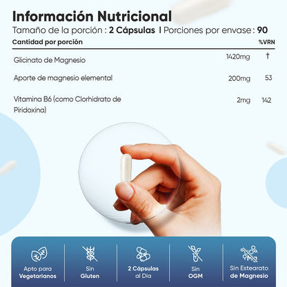 weighworld - Glicinato de magnesio 1422 mg 180 cápsulas