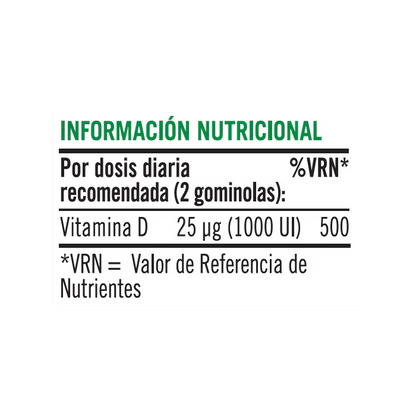 NATURE'S BOUNTY® Vitamina D3 1000 UI - 60 gominolas