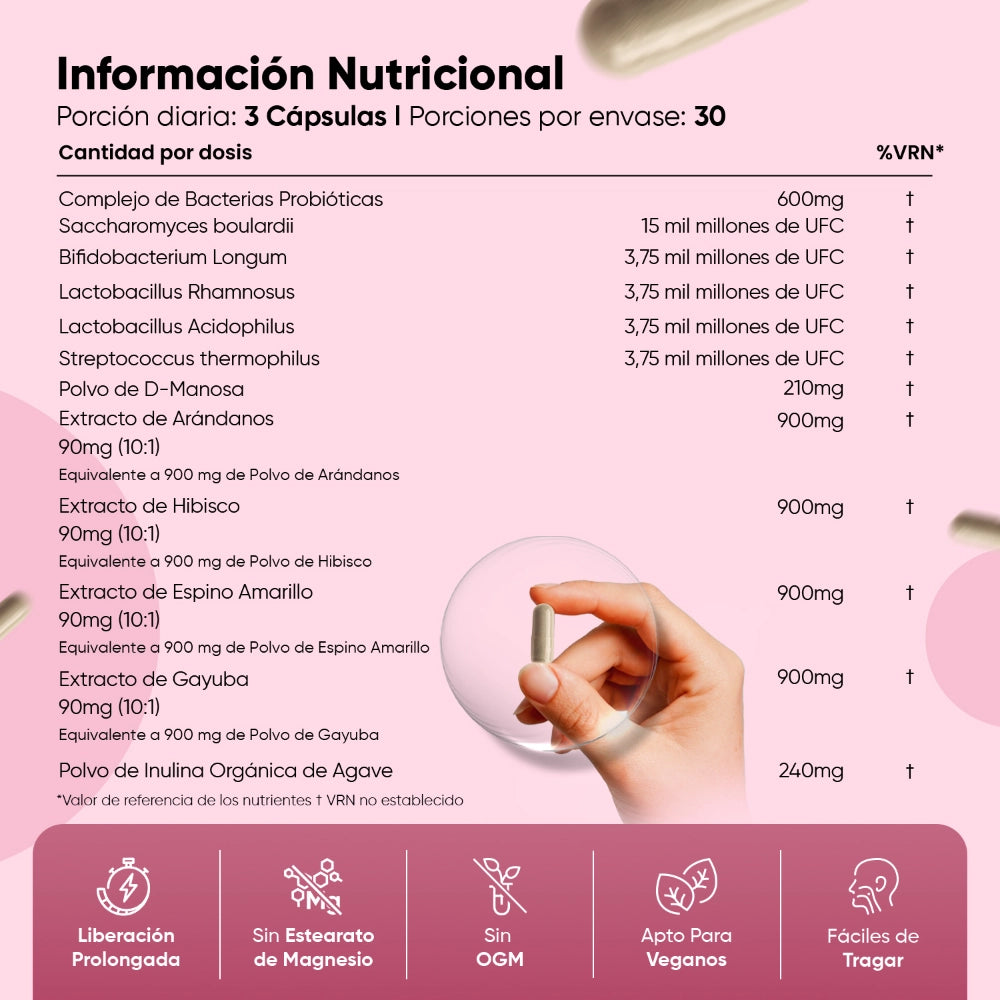 Probióticos para mujer - 90 cápsulas